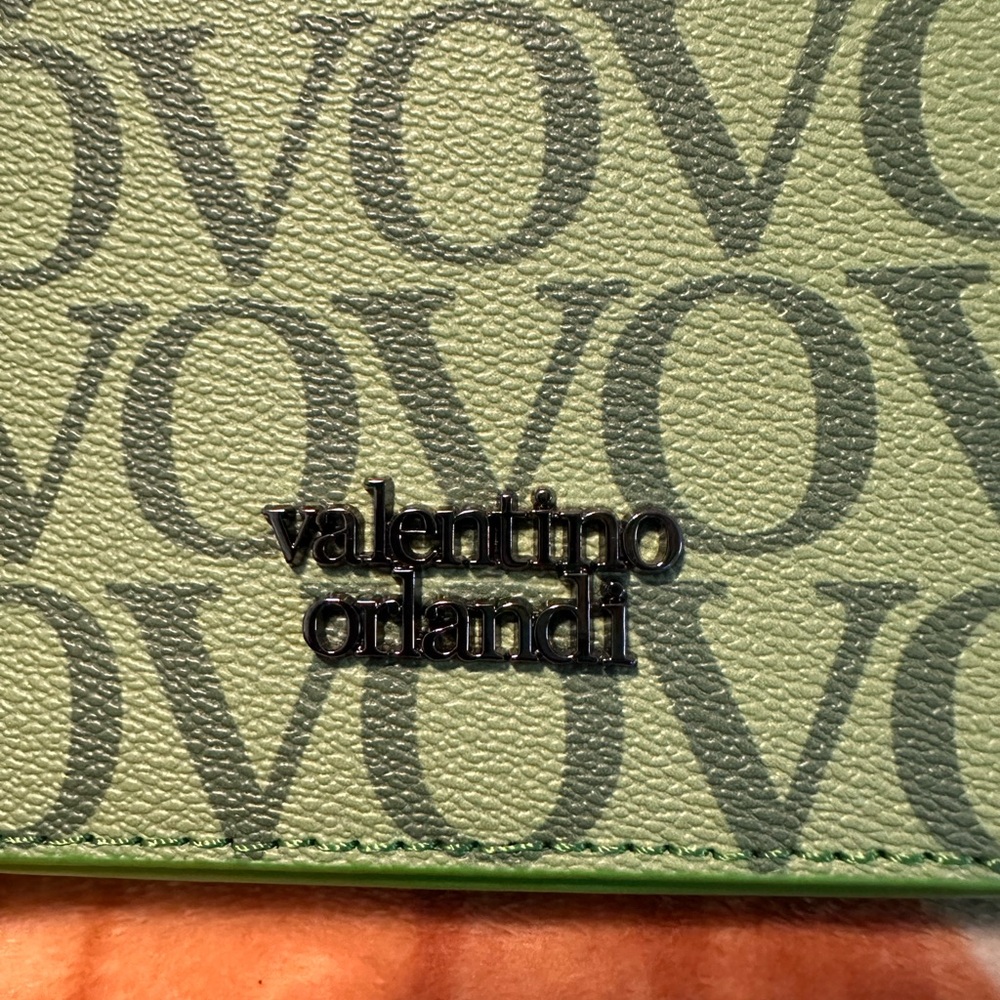Valentino Orlandi Green Logo Crossbody Bag - Picture 12 of 13